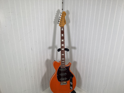 Vist Large View of Product Image Which is Used Vintage REVO SERIES VRV800TO Double Cut Electric Guitar Orange 6-String