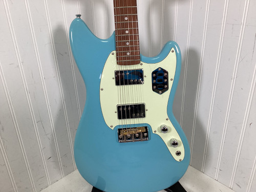 Vist Large View of Product Image Which is Used Vintage REVO SERIES VRCT55LB Offset Double Cutaway Electric Guitar Blue 6-String