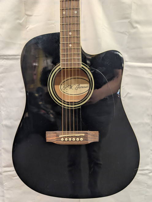 Vist Large View of Product Image Which is Used R.W. Jameson ACOUSTIC Solid Top Acoustic Guitar Black