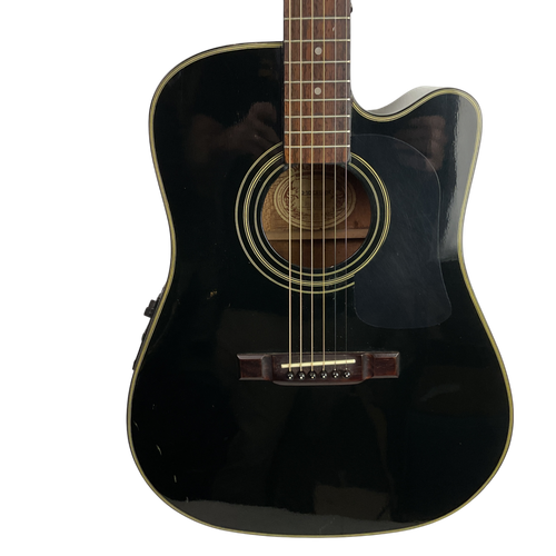 Vist Large View of Product Image Which is Used Washburn D10CEI-BK Laminate Top Acoustic Guitar Black