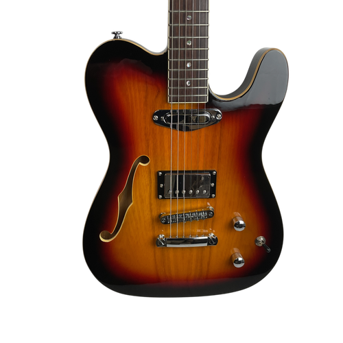 Vist Large View of Product Image Which is Used Main Street SEMI-HOLLOW TELE-STYLE T Type Electric Guitar Sunburst 6-String