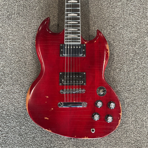 Vist Large View of Product Image Which is Used KGD SG-Style Relic Electric Guitar