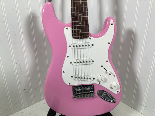 Vist Large View of Product Image Which is Used Squier MINI STRAT S Type Electric Guitar Pink 6-String