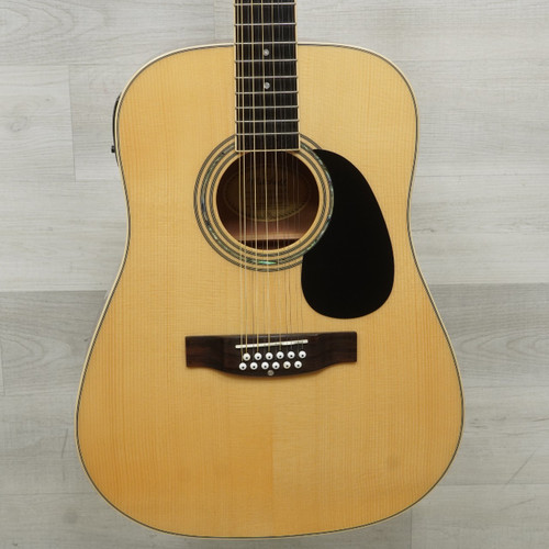 Vist Large View of Product Image Which is Used Mitchell D-120S-12E Laminate Top Acoustic Guitar Natural