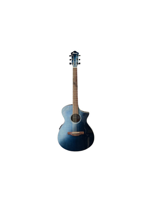 Vist Large View of Product Image Which is Used Ibanez AEWC32FM-15F Laminate Top Acoustic Guitar Blue