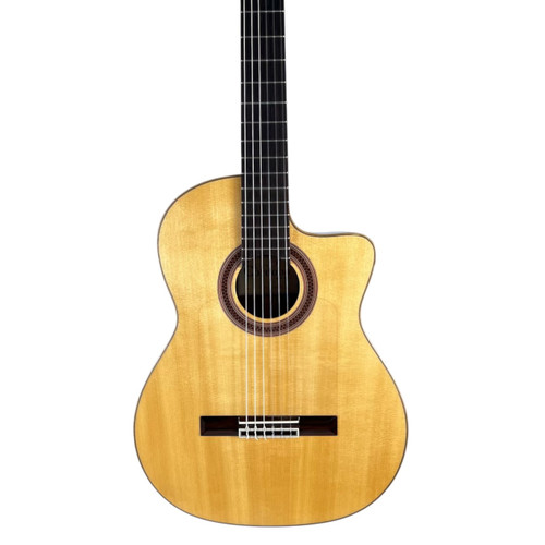 Vist Large View of Product Image Which is Used Cordoba GK Studio Negra Flamenco Acoustic-Electric Nylon-String Guitar
