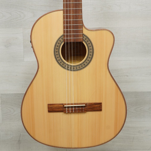 Vist Large View of Product Image Which is Used Lucero LC150SCE Laminate Top Acoustic Guitar Natural