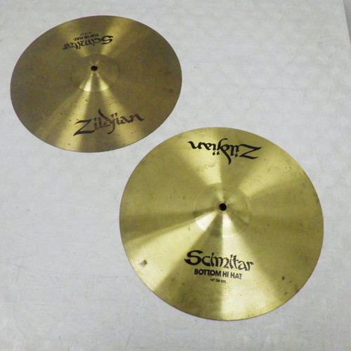 Vist Large View of Product Image Which is Used Zildjian SCIMITAR 14 IN HI HATS Hi Hat Cymbals 14"