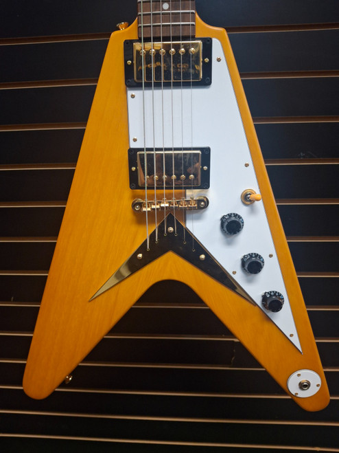 Used Epiphone 58 KORINA FLYING V Electric Guitar Amber 6-String