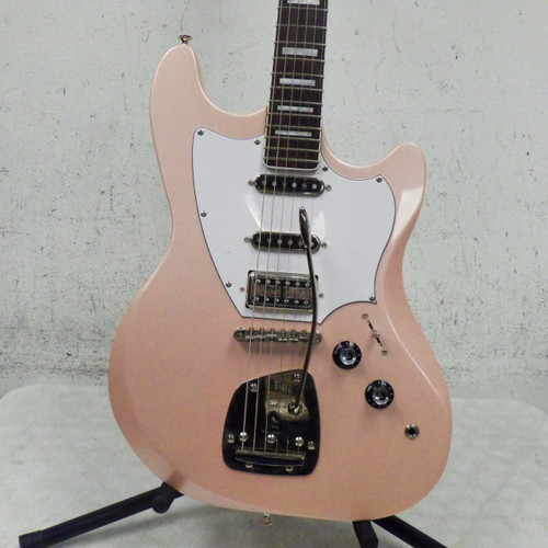Vist Large View of Product Image Which is Used Guild surfliner Deluxe Offset Double Cutaway Electric Guitar Pink 6-String