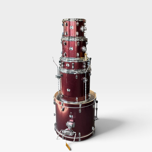 Vist Large View of Product Image Which is Used Ludwig 5PC Element Evolution Drum Shell Kit Red