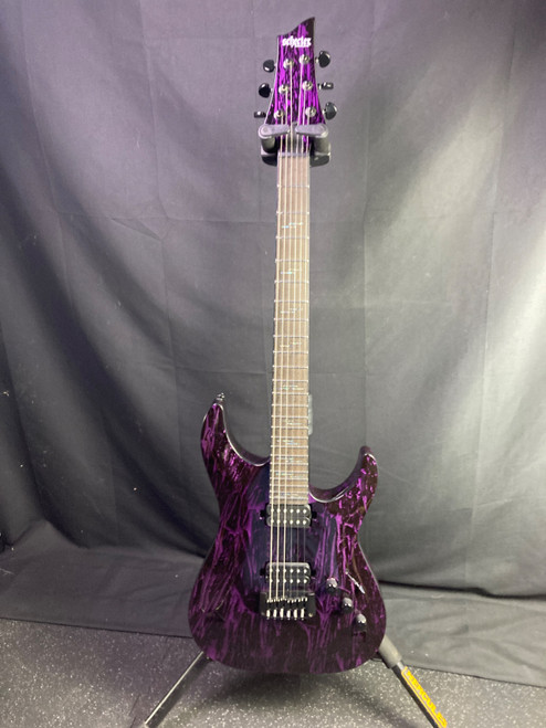 Vist Large View of Product Image Which is Used Schecter DIAMOND SERIES C-1 PURPLE SPLASH Modern Metal Electric Guitar Purple 6-String