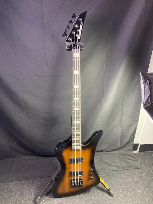 Vist Large View of Product Image Which is Used Jackson KELLY BASS Modern Metal Bass Guitar Tobacco Sunburst 4-String