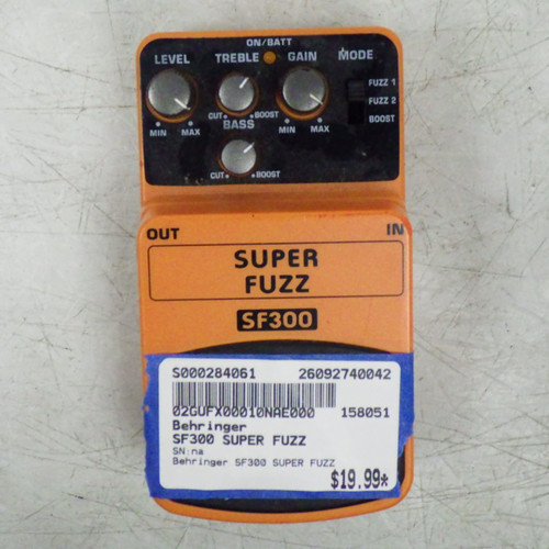 Vist Large View of Product Image Which is Used Behringer SF300   Fuzz Pedal