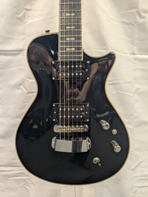 Vist Large View of Product Image Which is Used Hagstrom ULTRA SWEDE LP Type Electric Guitar Black 6-String