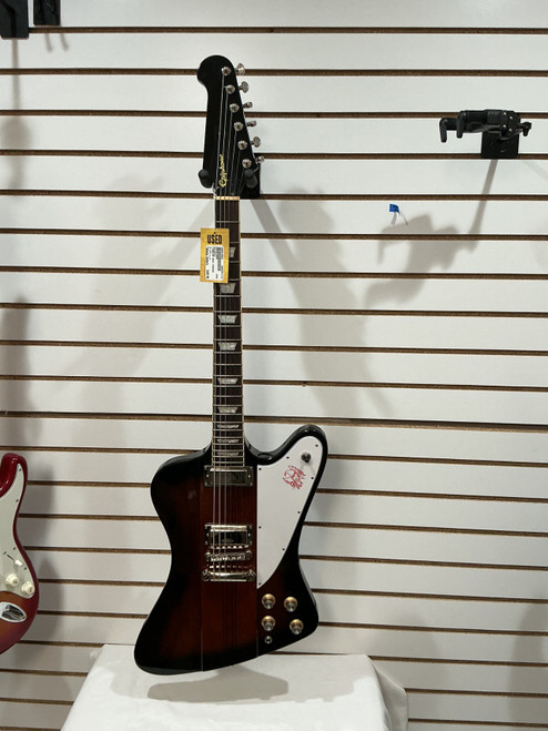 Vist Large View of Product Image Which is Used Epiphone FIREBIRD NECK THROUGH Offset Double Cutaway Electric Guitar Tobacco Sunburst 6-String