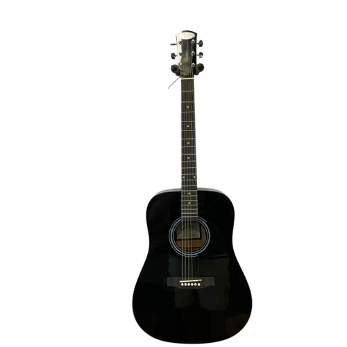 Vist Large View of Product Image Which is Used Johnson JG-555 BLK Laminate Top Acoustic Guitar Black
