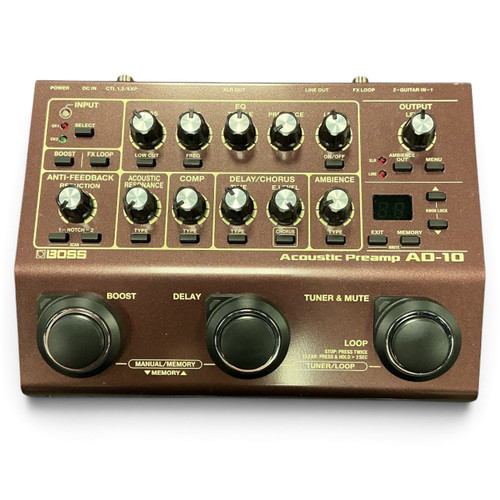 Vist Large View of Product Image Which is Used Boss AD-10 ACOUSTIC PREAMP Accoustic PreAmp Pedal