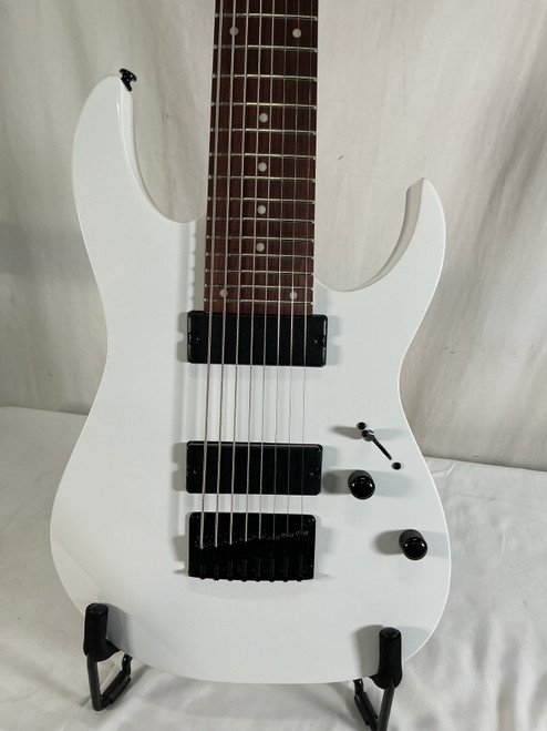 Vist Large View of Product Image Which is Used Ibanez RG8 8-STRING ELECTRIC S Type Electric Guitar White 8-String