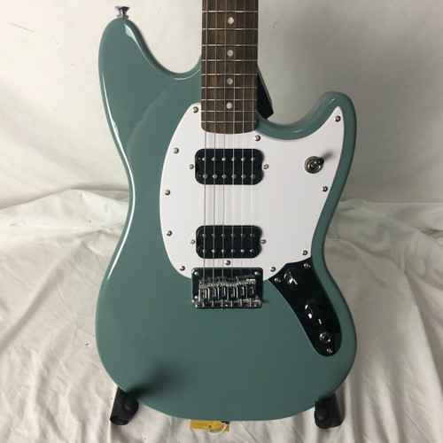 Vist Large View of Product Image Which is Used Squier BULLET MUSTANG HH Offset Double Cutaway Electric Guitar Blue 6-String