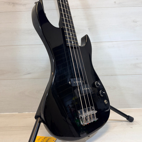 Vist Large View of Product Image Which is Used Premier P/J Style 4-String Electric Bass Guitar Black – Vintage Import
