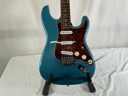 Vist Large View of Product Image Which is Used PARTS CASTER S Type Electric Guitar Blue 6-String