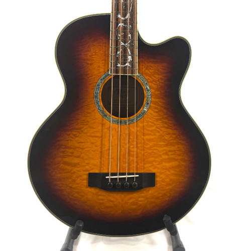 Vist Large View of Product Image Which is Used Michael Kelly MKDF4-SB Acoustic Bass Guitar Sunburst 4-String