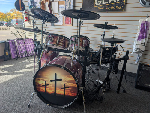 Vist Large View of Product Image Which is Used Roland TD-27 MODULE DESIGN KIT W THRONE Electronic Drum Kit