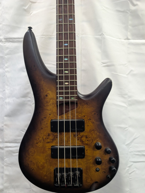 Vist Large View of Product Image Which is Used Ibanez SR500EPB Modern Metal Bass Guitar Amber 4-String