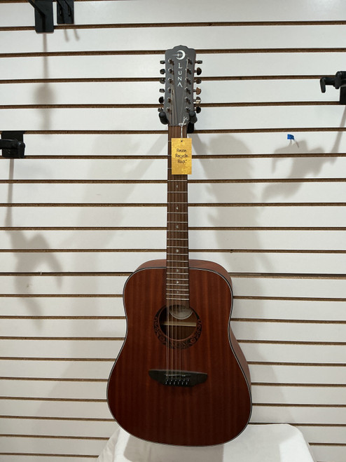 Vist Large View of Product Image Which is Used Luna GYP D12 MAH Laminate Top Acoustic Guitar Wood