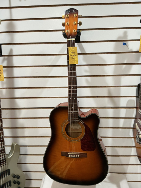 Vist Large View of Product Image Which is Used Fender FENDER DG22CE Laminate Top Acoustic Guitar Sunburst