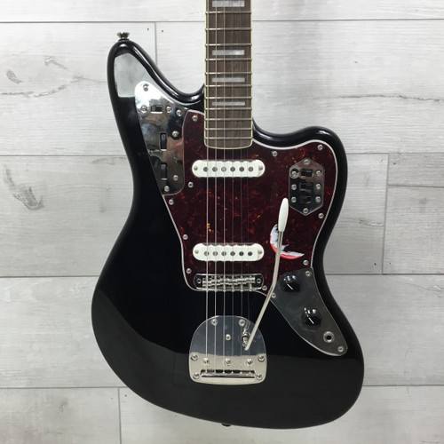 Vist Large View of Product Image Which is Used Squier Classic Vibe 70s Jaguar Offset Double Cutaway Electric Guitar Black