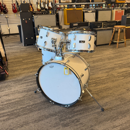 Vist Large View of Product Image Which is Used Pearl 4PC 70S SHELL KIT Vintage Drum Shell Kit White