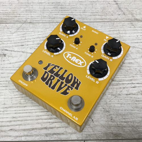Vist Large View of Product Image Which is Used T-Rex Engineering Yellow Drive 2 Channel Overdrive Pedal