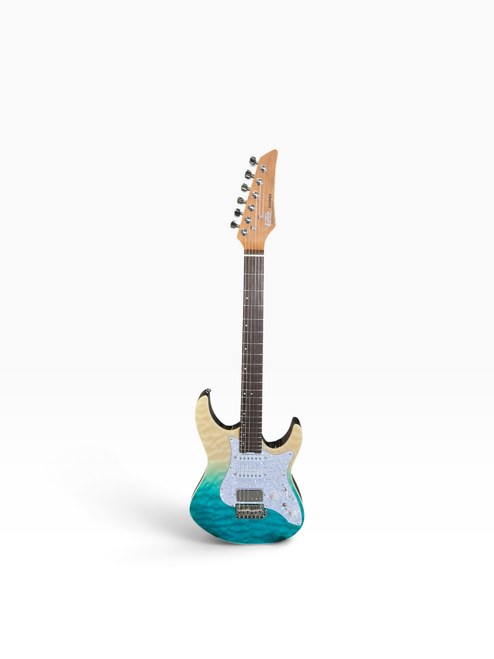 Vist Large View of Product Image Which is Used Donner DST-550 Super S Electric Guitar Blue 6-String