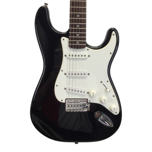 Vist Large View of Product Image Which is Used Squier Affinity Strat Electric Guitar Black 6-String