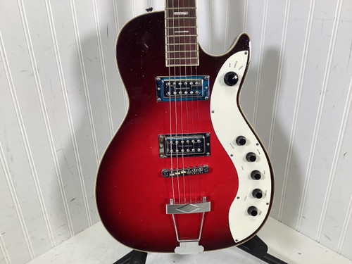 Vist Large View of Product Image Which is Used Silvertone 1423 RSFB LP Type Electric Guitar Red 6-String