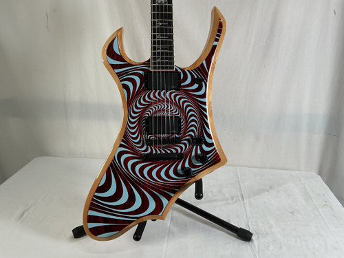 Vist Large View of Product Image Which is Used Schecter GOREGEHN COCBOLO PSYCHIC BULLSEYE Pointy Electric Guitar Custom Graphics 6-String