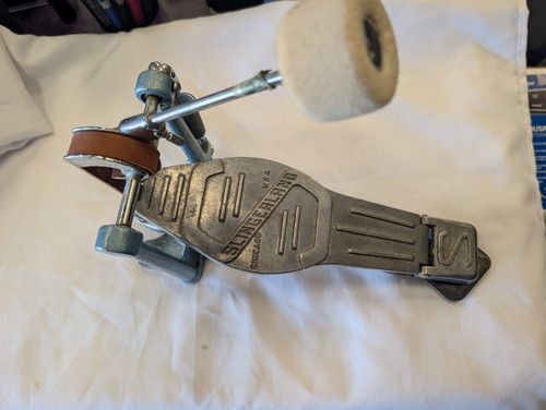 Vist Large View of Product Image Which is Used Slingerland STRAP DRIVE KICK PEDAL Vintage Kick Drum Pedal