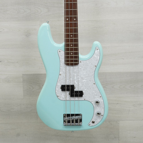 Vist Large View of Product Image Which is Used Nashville Guitarworks Split Pickup Bass Guitar Blue