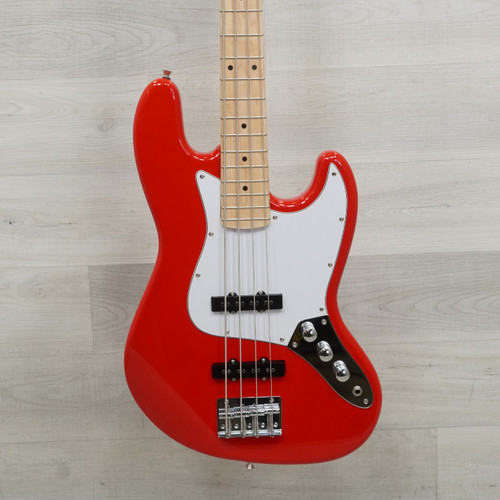 Vist Large View of Product Image Which is Used Nashville Guitarworks Dual Pickup Bass Guitar Red