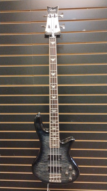Vist Large View of Product Image Which is Used Schecter EXTREME BASS Modern Metal Bass Guitar Silver/Gray 4-String