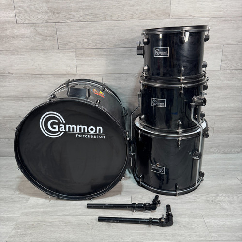 Vist Large View of Product Image Which is Used Gammon 4-piece Drum Shell Kit - Black - Local Pickup Only