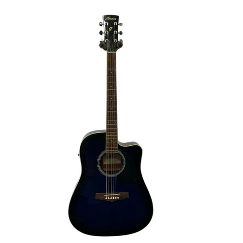 Vist Large View of Product Image Which is Used Ibanez PF15ECE-TBS Laminate Top Acoustic Guitar Blue