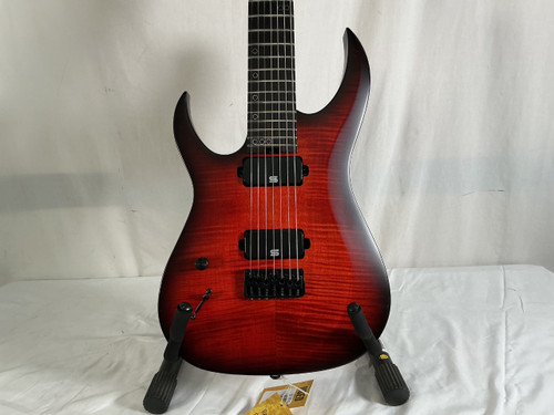 Vist Large View of Product Image Which is Used Schecter LEFTY SUNSET EXTREME 7 STRING Modern Metal Electric Guitar Red 7-String