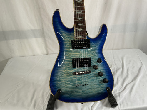Vist Large View of Product Image Which is Used Schecter OMEN EXTREME-6 Super S Electric Guitar Blue 6-String