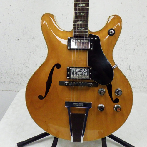 Vist Large View of Product Image Which is Used Yamaha 1974 SA-60 Vintage Semi-Hollow Electric Guitar Natural 6-String