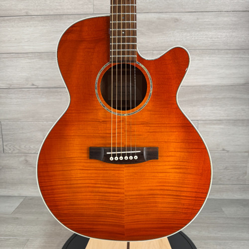 Vist Large View of Product Image Which is Used Takamine EG444C-W Acoustic-electric Guitar - Cherry Sunburst - Case Included