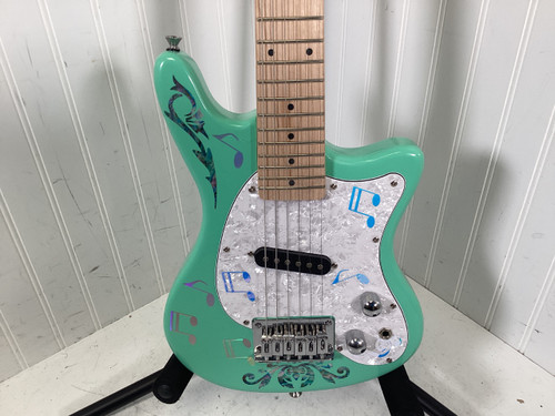Vist Large View of Product Image Which is Used Glarry DC SINGLE PICKUP Double Cut Electric Guitar Blue 6-String