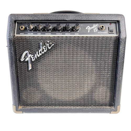 Vist Large View of Product Image Which is Used Fender 15-Watt Guitar Combo Practice Amplifier